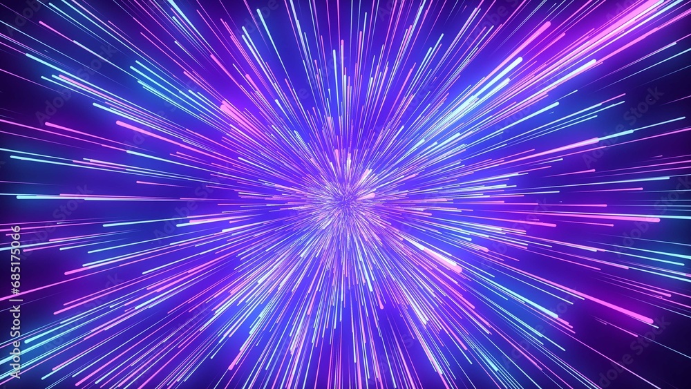 Abstract hyper speed background. Movements of big data cyberspace. Dynamic light lines on the speed. Futuristic explosion of light. Colored rays in motion. 3D rendering. Abstract hyper speed background. Movements of big data cyberspace. Dynamic light lines on the speed. Futuristic explosion of light. Colored rays in motion. 3D rendering.