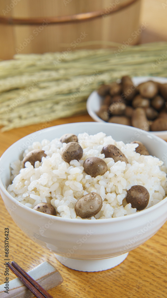 日本の食事|むかごご飯 イメージ 日本の食事|むかごご飯 イメージ
