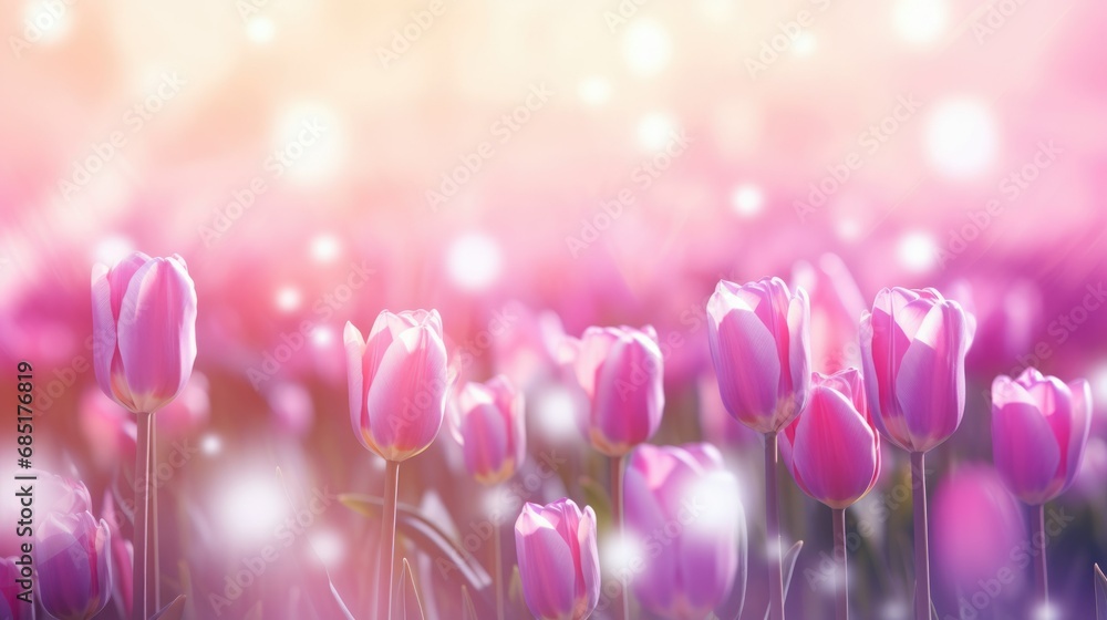Tulip Flower in Valentines day background.