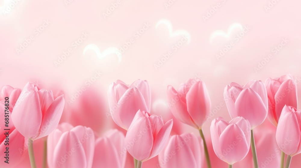Tulip Flower in Valentines day background. Tulip Flower in Valentines day background.