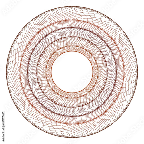 Circular guilloche. Trazo editable