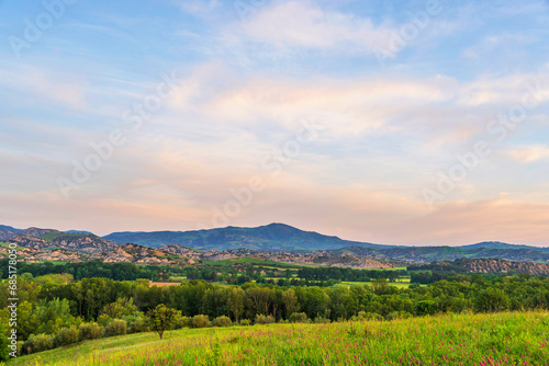 lucani countryside landscpe during the springtime, Basilicata, Italy © fruttuoso
