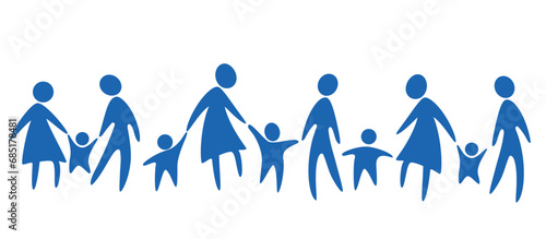 silhouette, sagome, famiglia, bambini, infanzia