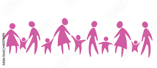 silhouette, sagome, famiglia, bambini, infanzia