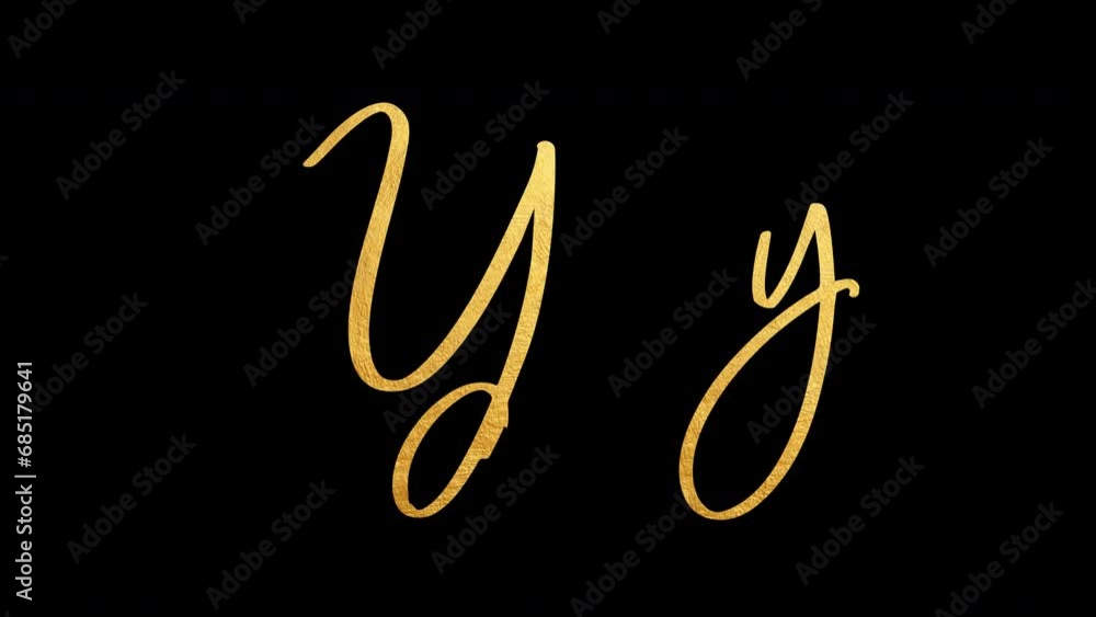 Y Gold Letter Big And Small, Alpha Channel Y Gold Letter Big And Small, Alpha Channel