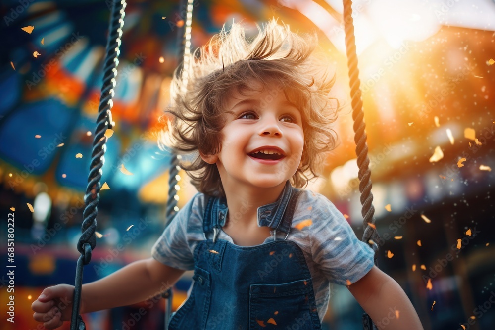little girl on swing Stock Photo | Adobe Stock
