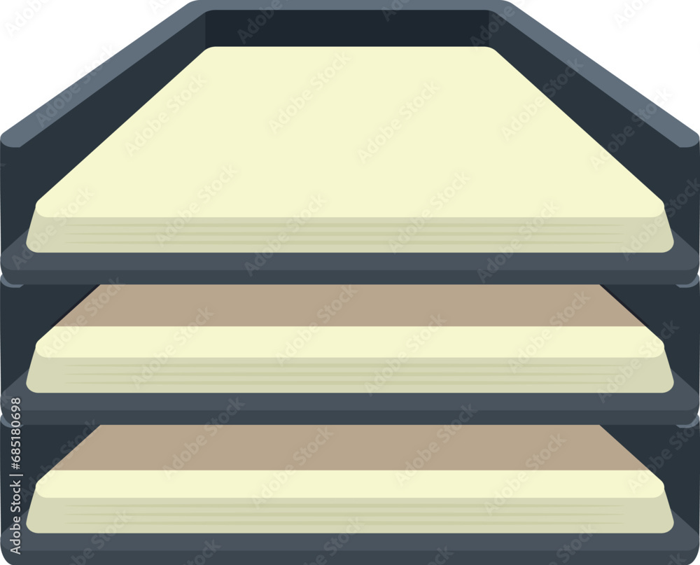 Fotografie Cabinet paper tray icon cartoon vector