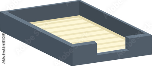 Case paper tray icon cartoon vector. Data inbox. Empty ream stack