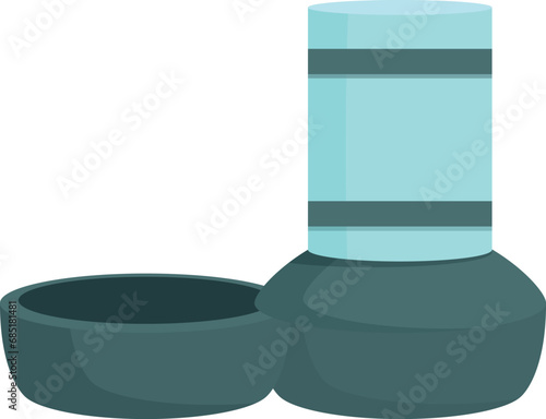 Pet drinker icon cartoon vector. Crate dish animal. Shop care accessories