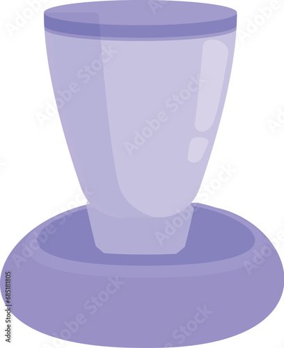 Violet pet drinker icon cartoon vector. Store feline case. Zoo space creature