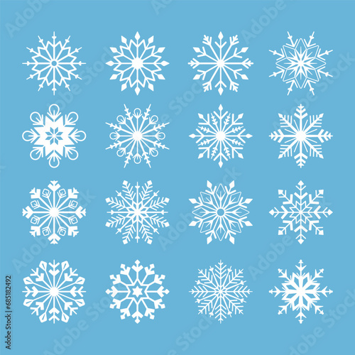 Set of Snowflake vector