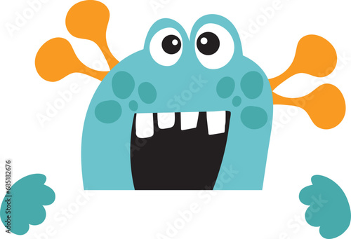 Cute Monster Peeking or Holding
