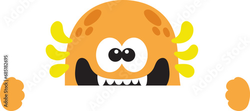 Cute Monster Peeking or Holding