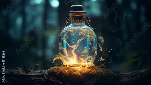 bottle of water with fire © Malaika