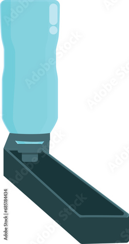 Bottle basin drinker icon cartoon vector. Animal container. Zoo store