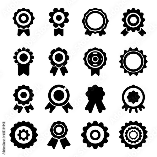Set of rosette icon. Pictogram vector design.