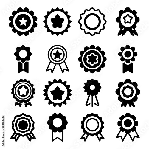 Set of rosette icon. Pictogram vector design.