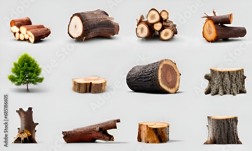 collection of nuts isolated,wood cuting