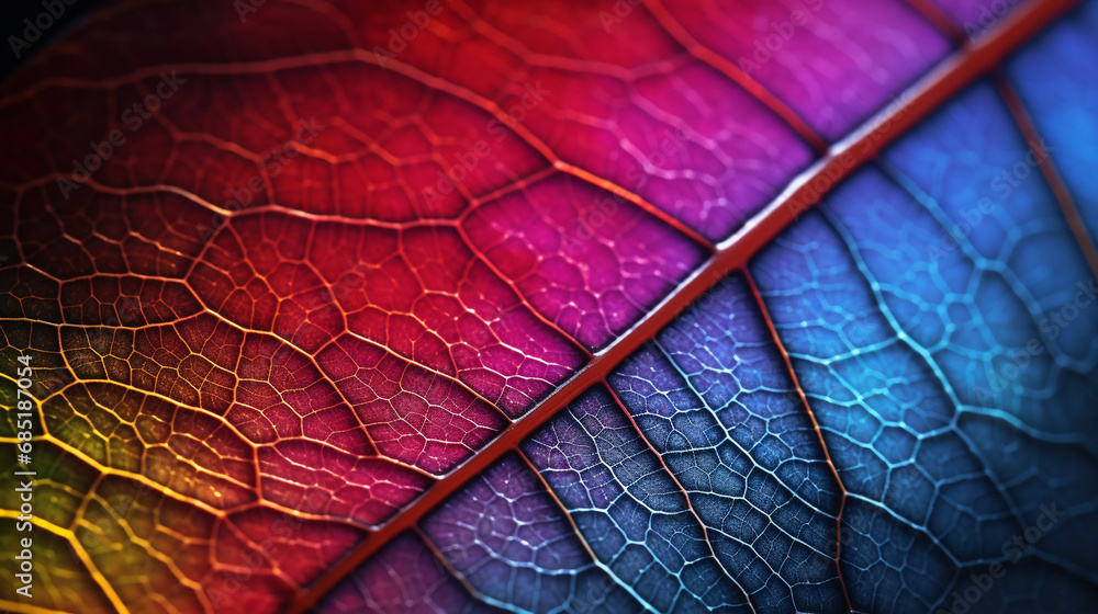 Fototapeta premium Macro photography of leaf. 