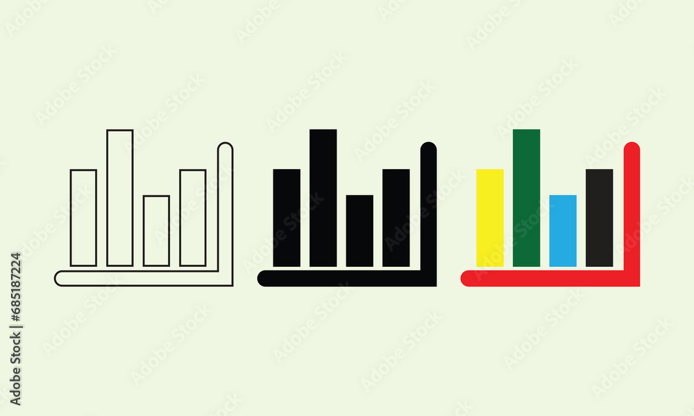 Business industry data level icon set.