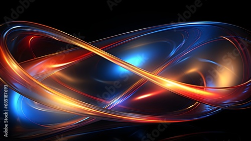 Abstract Infinity Loop with Dynamic Lighting photo
