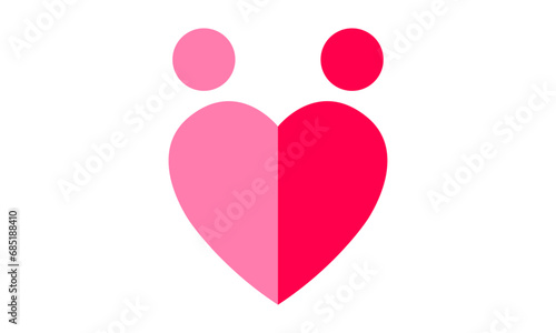 Heart dating logo