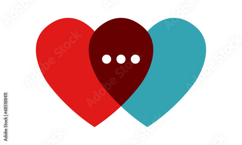 Heart dating logo
