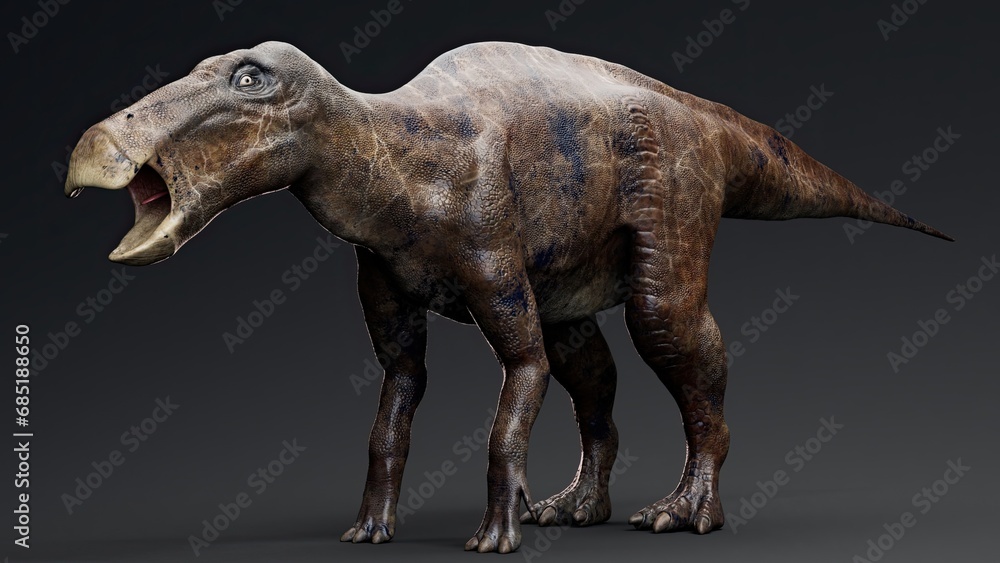 Shantungosaurus render of background. 3d rendering