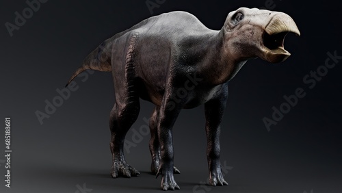 Shantungosaurus render of background. 3d rendering © racksuz