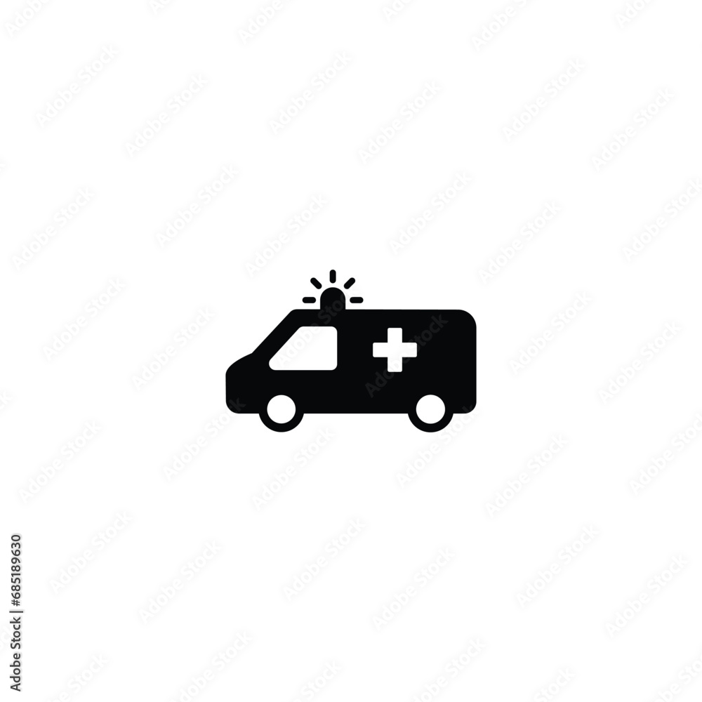 Fototapeta premium Ambulance icon vector for web site Computer and mobile app