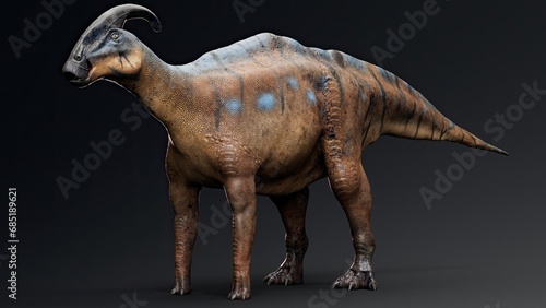 Parasaurolophus render of background. 3d rendering © racksuz
