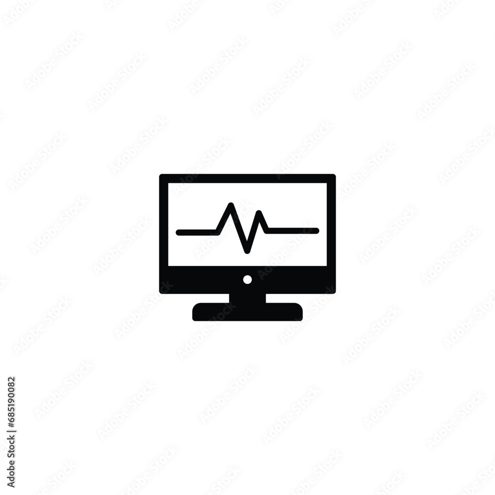 heart beat monitor icon vector for web site Computer and mobile app heart beat monitor icon vector for web site Computer and mobile app