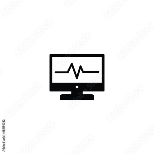 heart beat monitor icon vector for web site Computer and mobile app