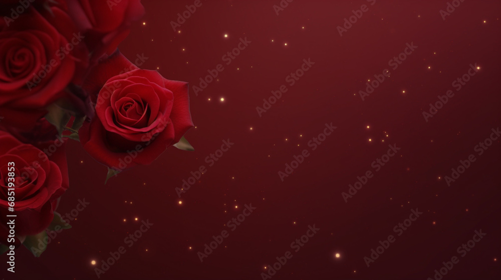 Valentine's Day rose bokeh background banner, copy paste for texture Valentine's Day rose bokeh background banner, copy paste for texture