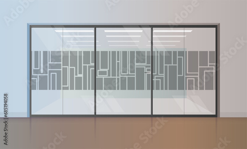 Wall Graphic - Vinyl Frosted Film - Stock Illustration