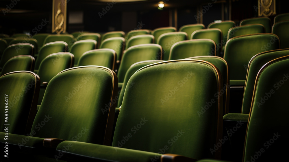 Rows of seats in a theatre. Rows of seats in a theatre.
