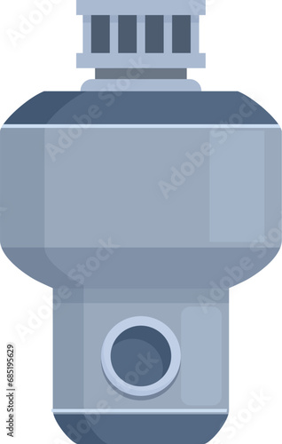 Food waste disposer sink icon cartoon vector. Kitchen pipe basin. Device pollution
