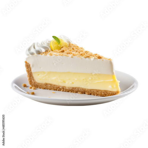A Slice of Creamy Cheesecake on a Crisp White Plate