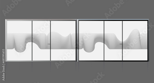 Wall Graphic - Vinyl Frosted Film - Flow and Fold  - Stock Illustration