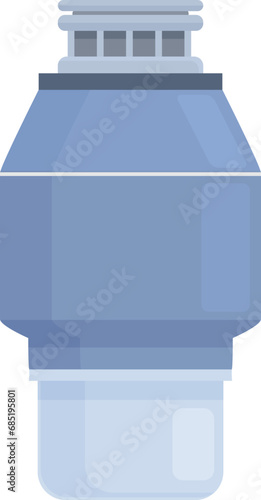 Food waste disposer wash icon cartoon vector. Eco bag. Pipe basin compost