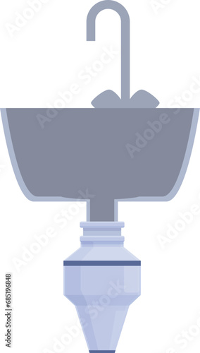 Food waste disposer device icon cartoon vector. Bin cleaning. Kitchen fruit sort