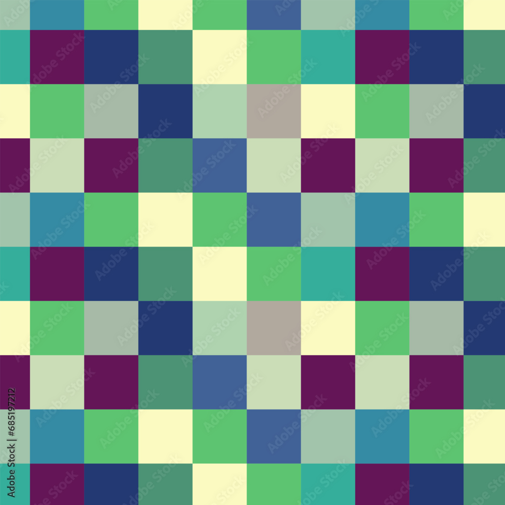 Geometric simple pattern seamless with squares beige green blue crimson vector image Geometric simple pattern seamless with squares beige green blue crimson vector image