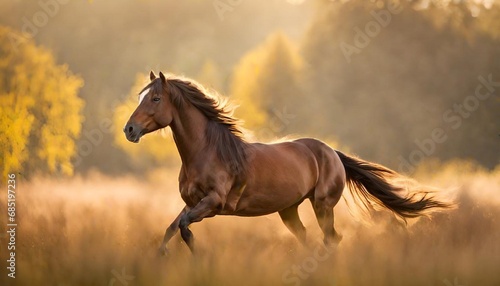 horse in the field photo