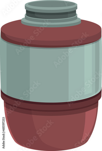 Food waste disposer recycling icon cartoon vector. Bottle trash. Metal glass