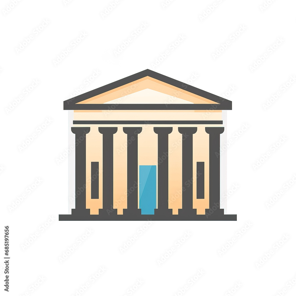 Greek Temple Icon Greek Temple Icon