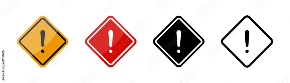 Attention icon. Warning sign. Caution, attention icons set. Attention sign Attention icon. Warning sign. Caution, attention icons set. Attention sign