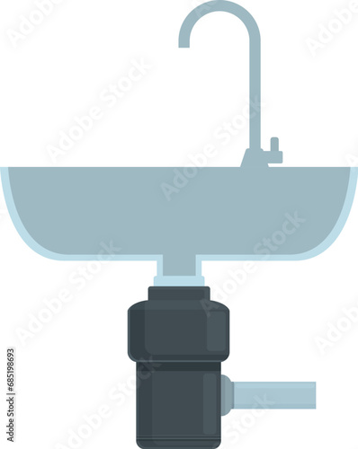 Kitchen modern sink icon cartoon vector. Bottle separation metal. Management sort