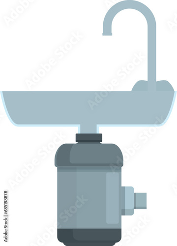 Sort basket pipe icon cartoon vector. Box metal sort. Wash pipe basin