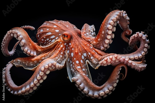 Scientific Photography of Octopus full body