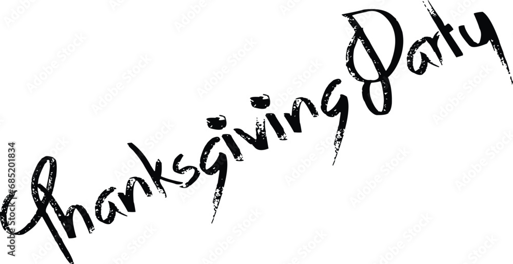 Tanksgiving party text sign illustration on white background Tanksgiving party text sign illustration on white background